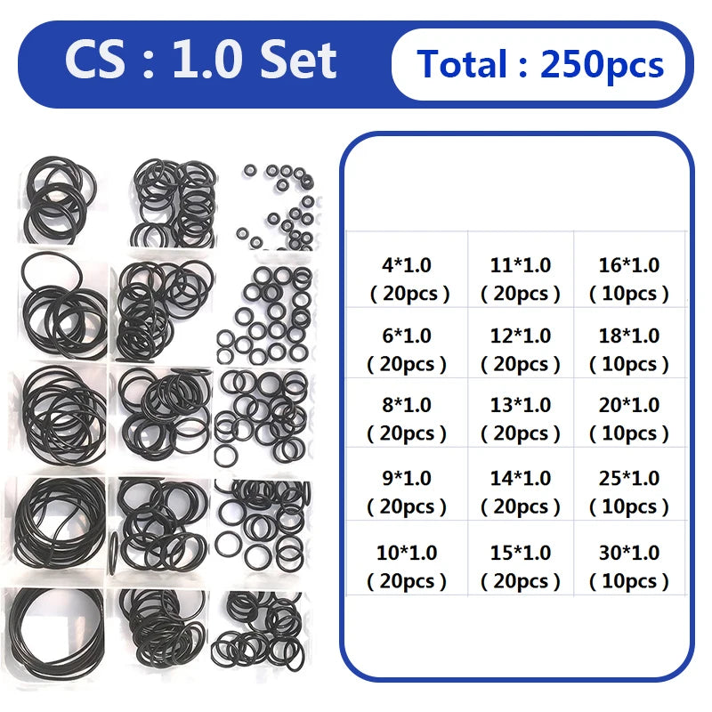 ShowerEase O-Ring Rubber Seal Set - Mixed Sizes Waterproof Seal Ring