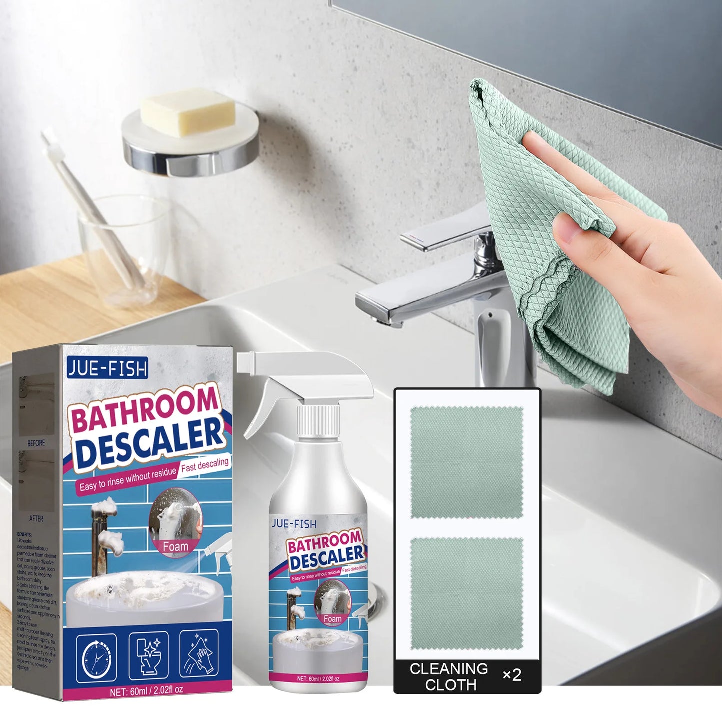 ShowerEase Bathroom Descaler - Powerful Multi-Purpose Cleaner