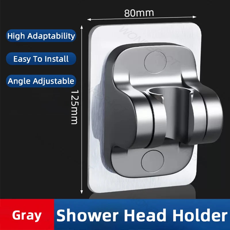 ShowerEase Universal Shower Head Holder - Self Adhesive, 120° Rotation