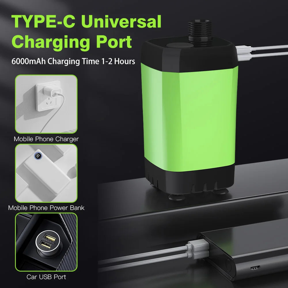 ShowerEase Portable Camping Shower Pump – Digital Display