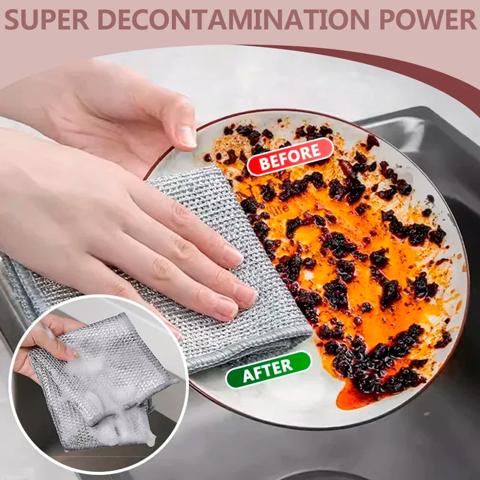 ShowerEase Magic Dishcloth - Silver Wire Cleaning Cloth