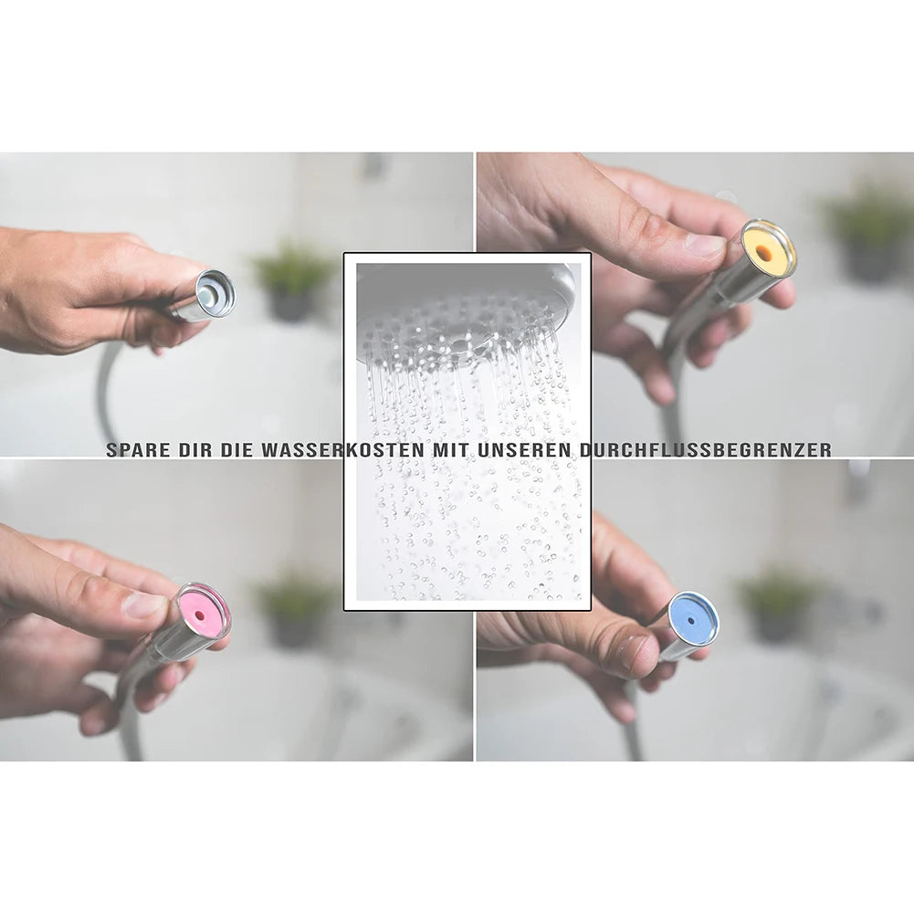 ShowerEase Shower Flow Reducer Set - Water Saving Flow Limiter Kit