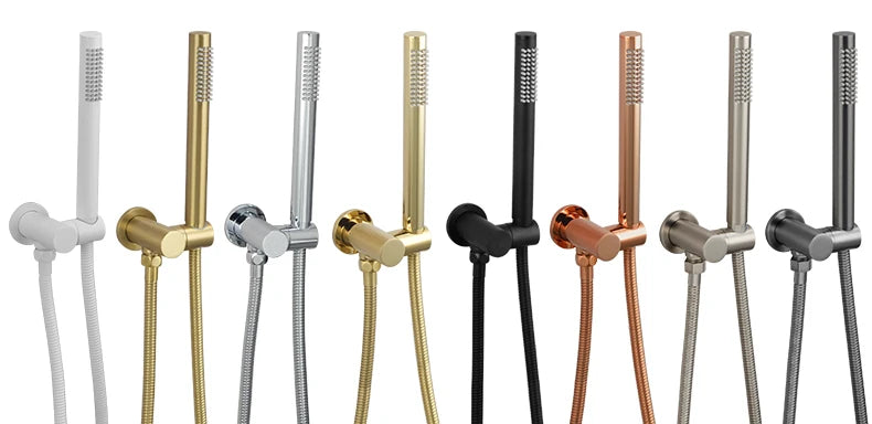 ShowerEase Solid Brass Hand Shower Kit – Wall Mount Sprayer Set with Hose