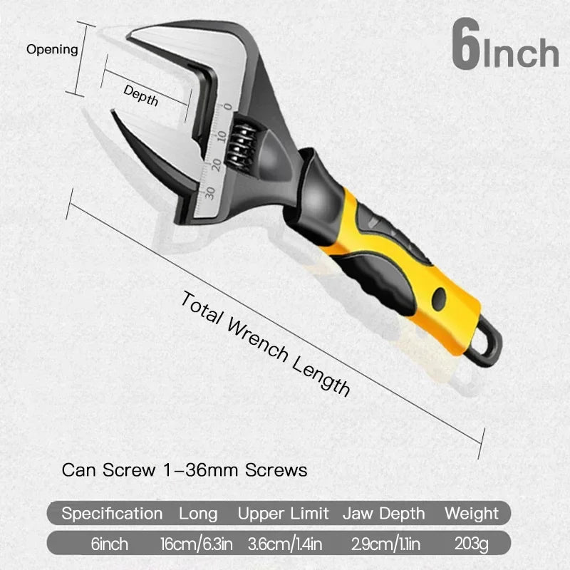 ShowerEase Stainless Steel Adjustable Wrench