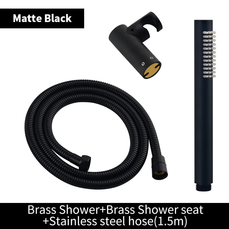 ShowerEase Solid Brass Hand Shower Kit – Wall Mount Sprayer Set with Hose
