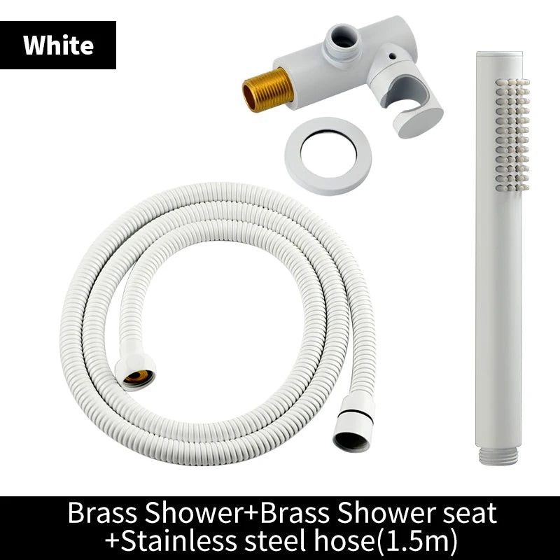ShowerEase Solid Brass Hand Shower Kit – Wall Mount Sprayer Set with Hose