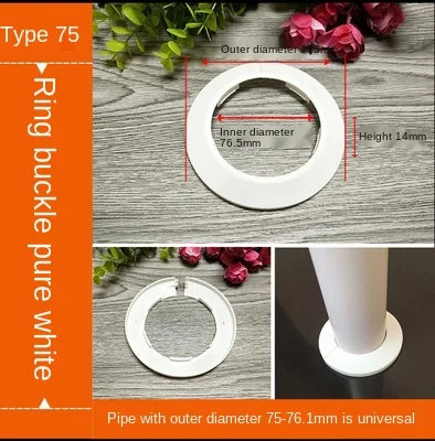 ShowerEase Round 4-Point Faucet Cover Plate – Decorative Wall Hole Cover