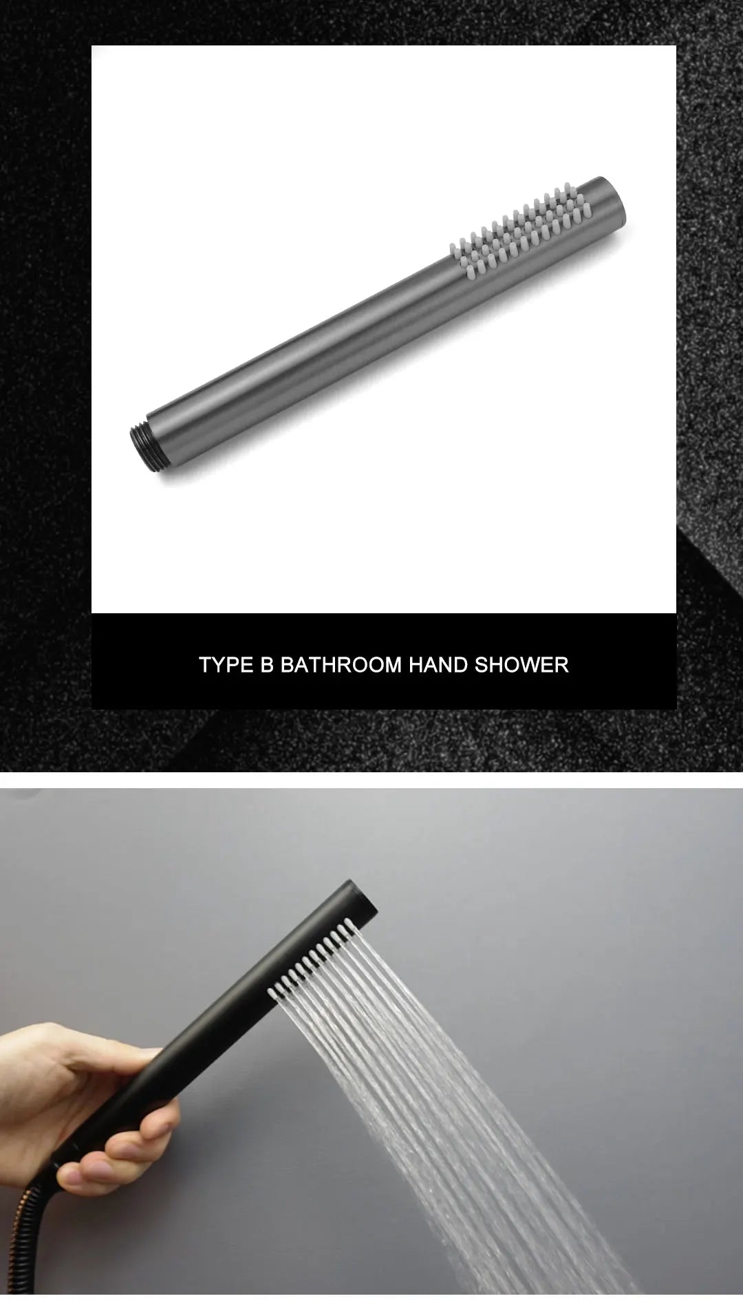 ShowerEase AquaStream Stainless Steel Handheld Shower Head
