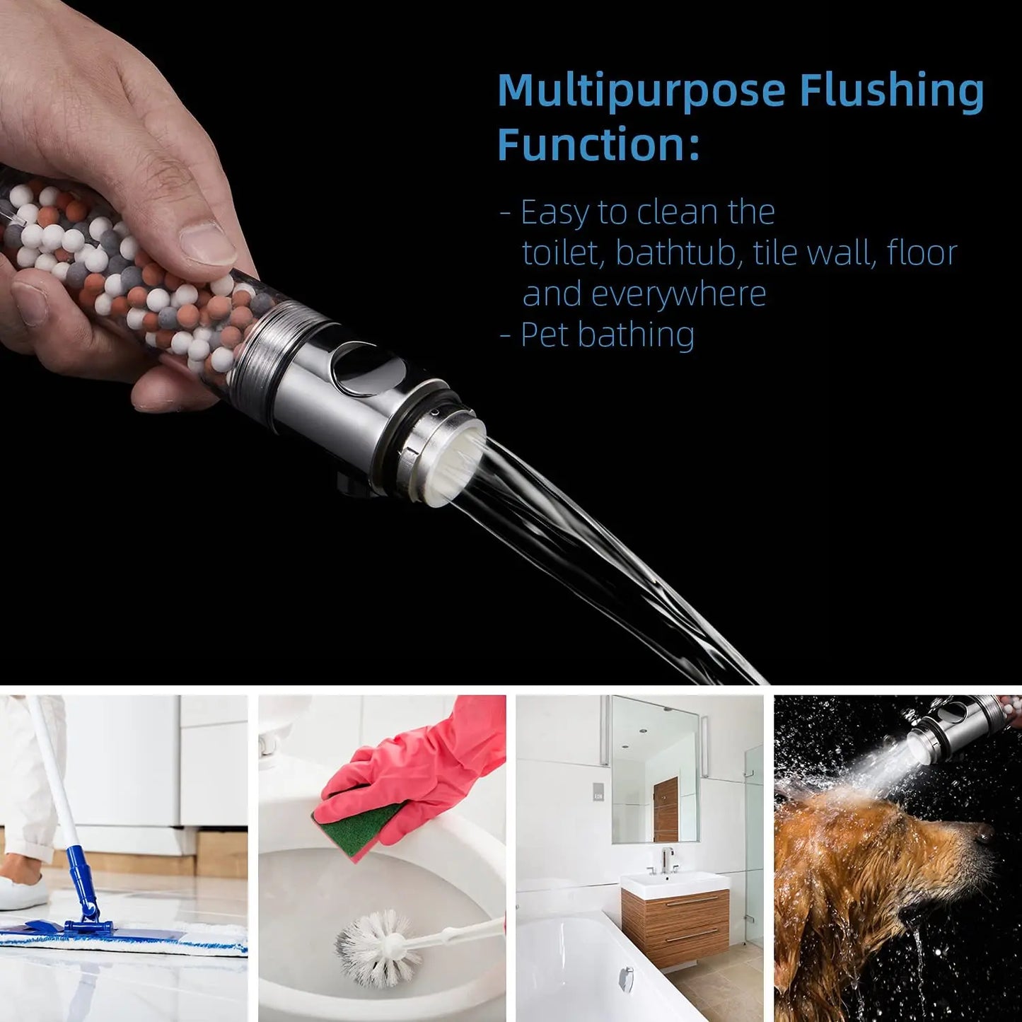ShowerEase Mineral Beads Shower Head