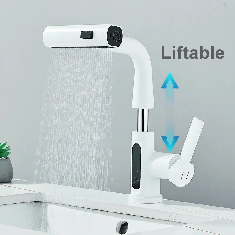 ShowerEase Temperature Digital Faucet – Pull-Out, 3-Way Sprayer
