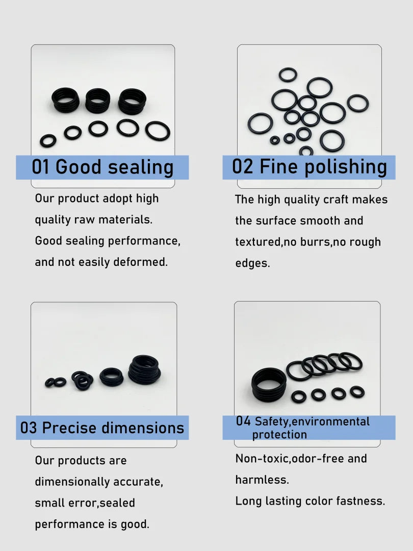 ShowerEase O-Ring Rubber Seal Set - Mixed Sizes Waterproof Seal Ring