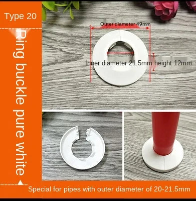 ShowerEase Round 4-Point Faucet Cover Plate – Decorative Wall Hole Cover