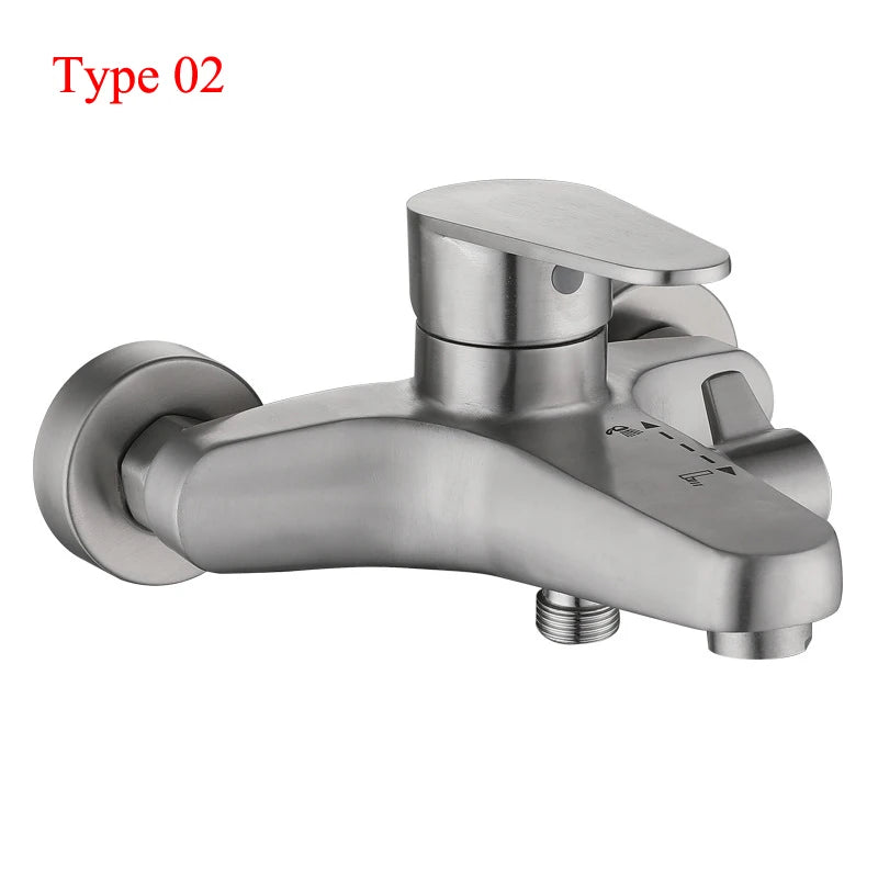 ShowerEase Wall Mounted Shower Faucet with Rotary or Pull-Up Diverter