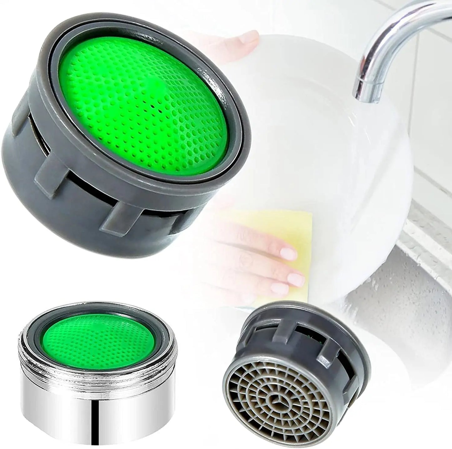 ShowerEase Universal Faucet Aerator Flow Restrictor - Water Saving