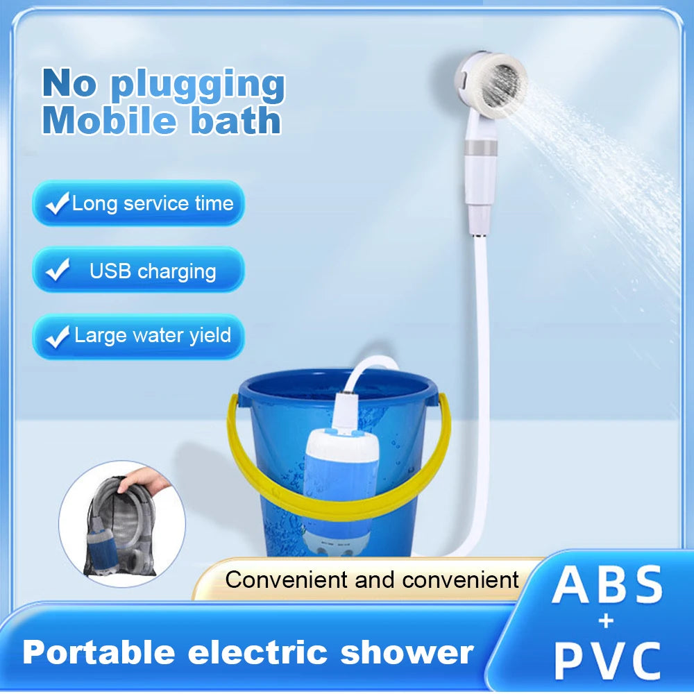 ShowerEase Portable Electric Shower Set - Handheld, USB Rechargeable