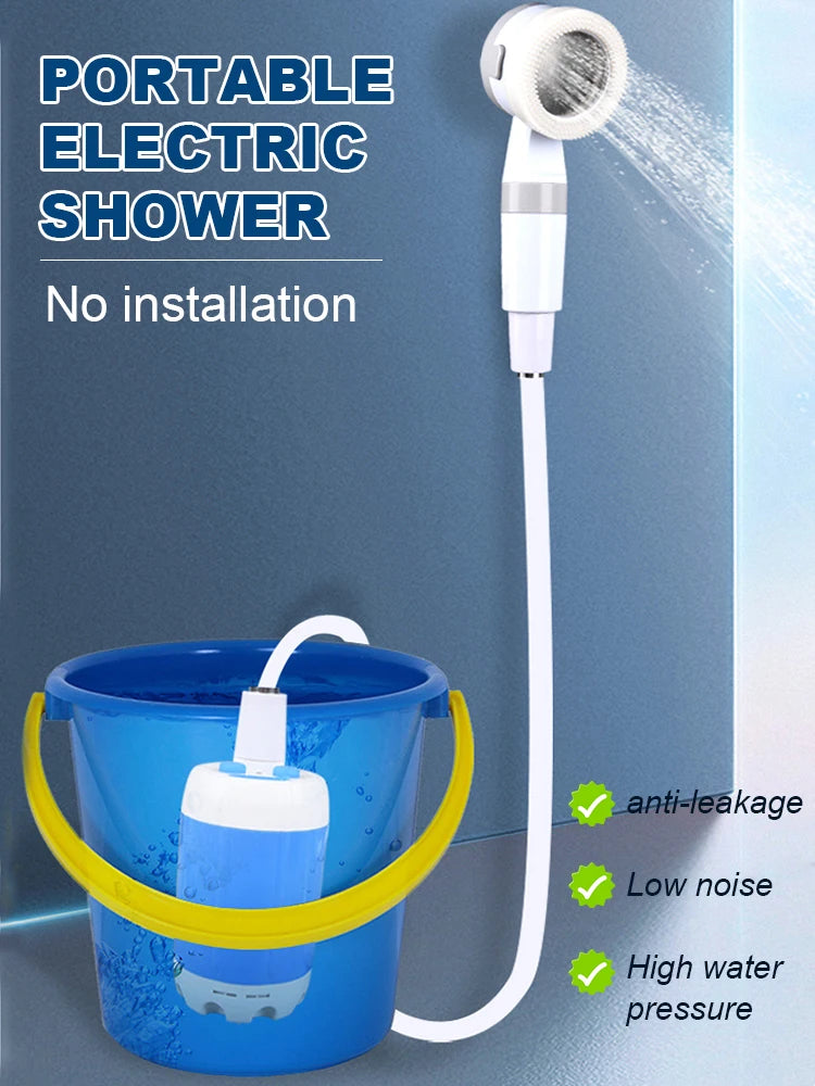 ShowerEase Portable Electric Shower Set - Handheld, USB Rechargeable