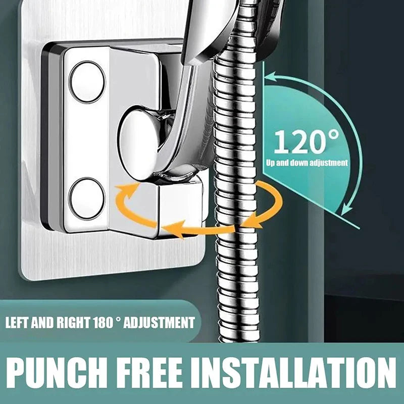 ShowerEase Adjustable Self-Adhesive Shower Head Holder