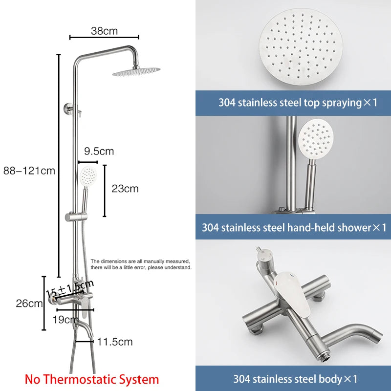 ShowerEase Stainless Steel Shower Faucet