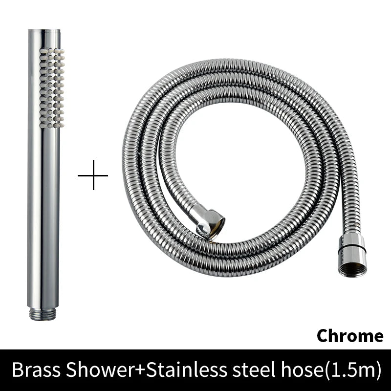 ShowerEase Solid Brass Hand Shower Kit – Wall Mount Sprayer Set with Hose