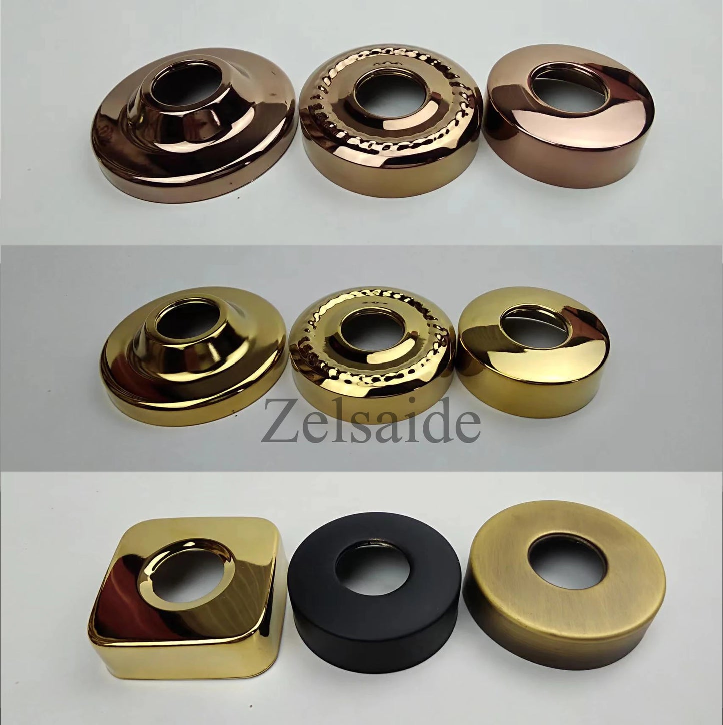 ShowerEase Shower Faucet Decorative Cover Cup – Golden, Rose Gold, Gun Gray