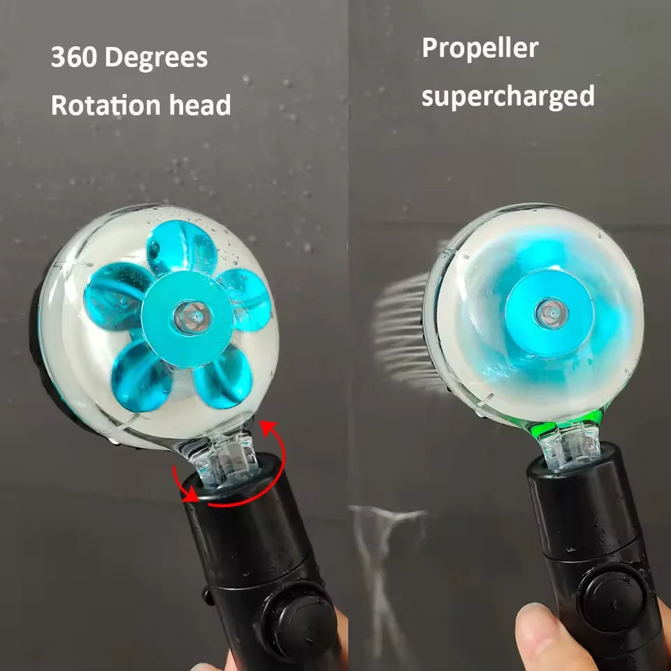 ShowerEase Smart LED Temperature Display Shower Head - High Pressure Rainfall with Color Alert
