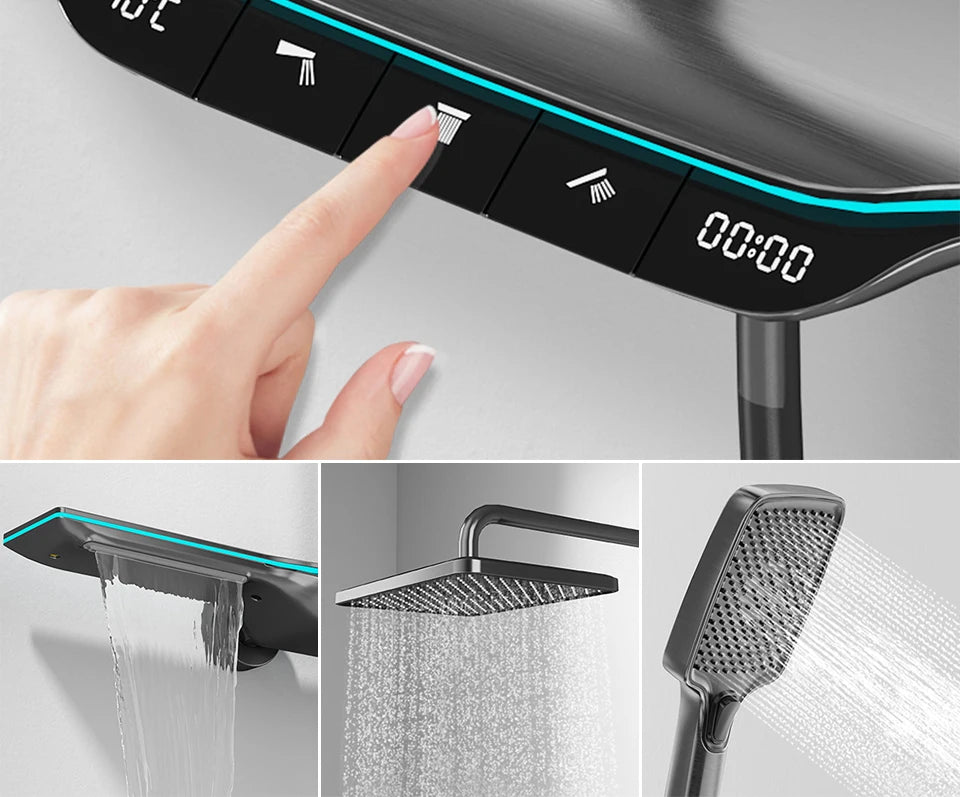 ShowerEase Thermostatic Shower System – Digital Temperature Display