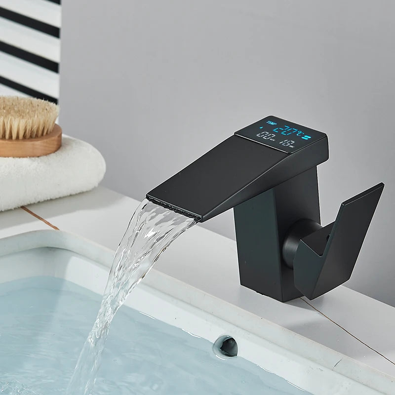 ShowerEase Smart Digital Display Basin Faucet with LED Temperature Sensing