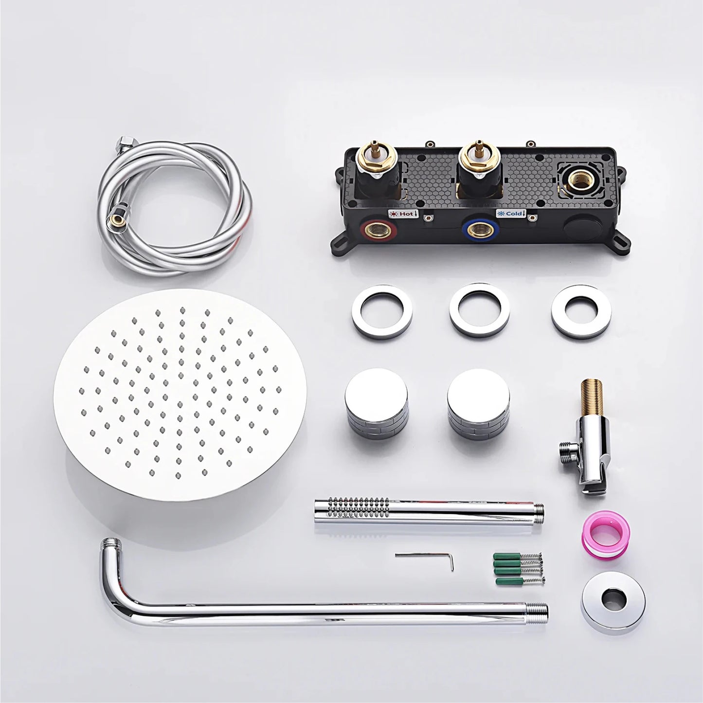 ShowerEase Luxury Gun Brass Shower System – Dual Handle Design