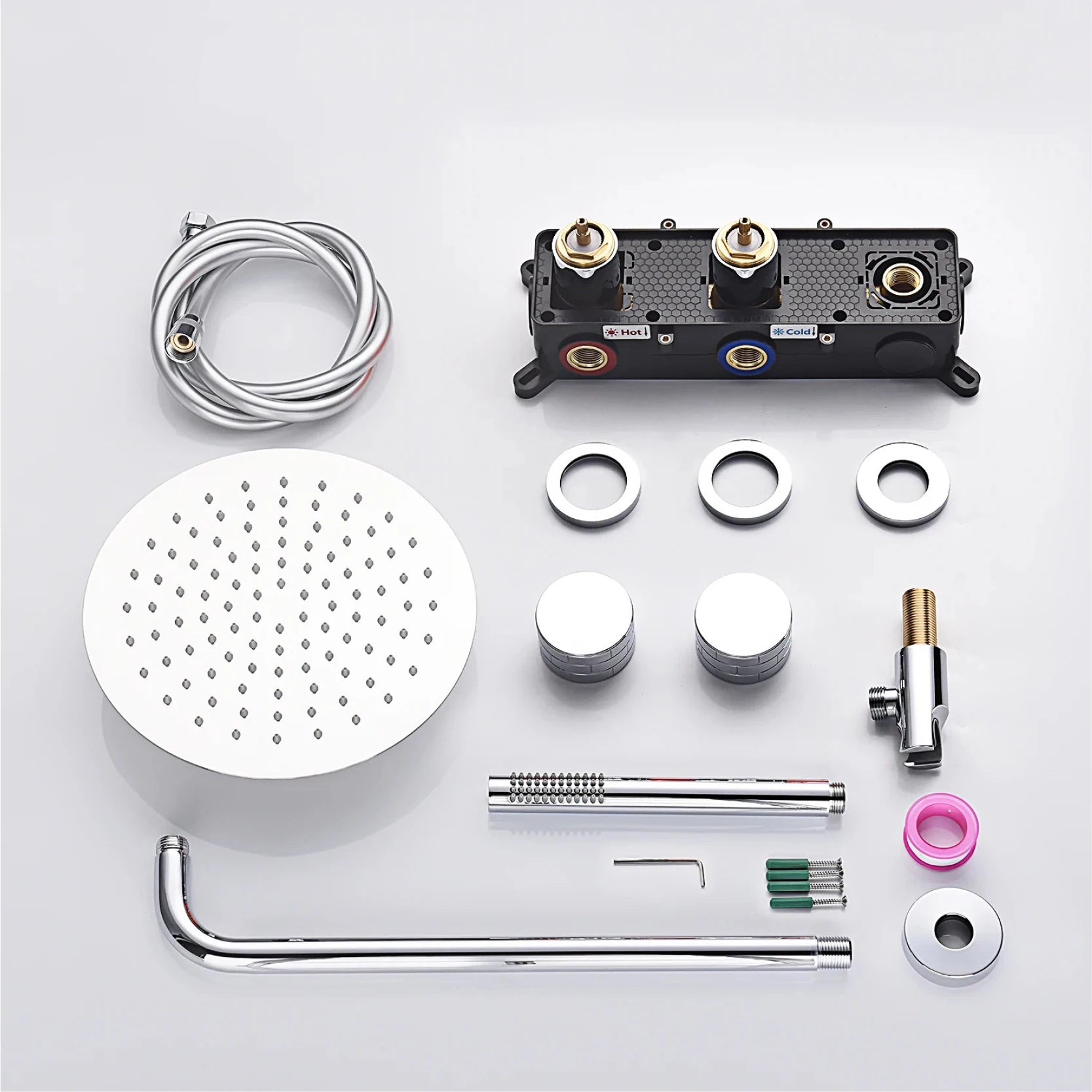 ShowerEase Luxury Gun Brass Shower System – Dual Handle Design