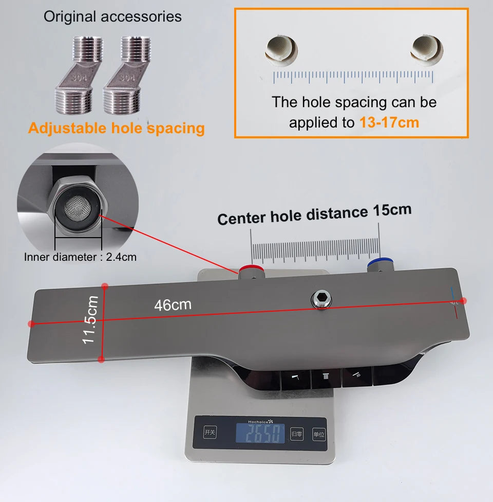 ShowerEase Thermostatic Shower System – Digital Temperature Display