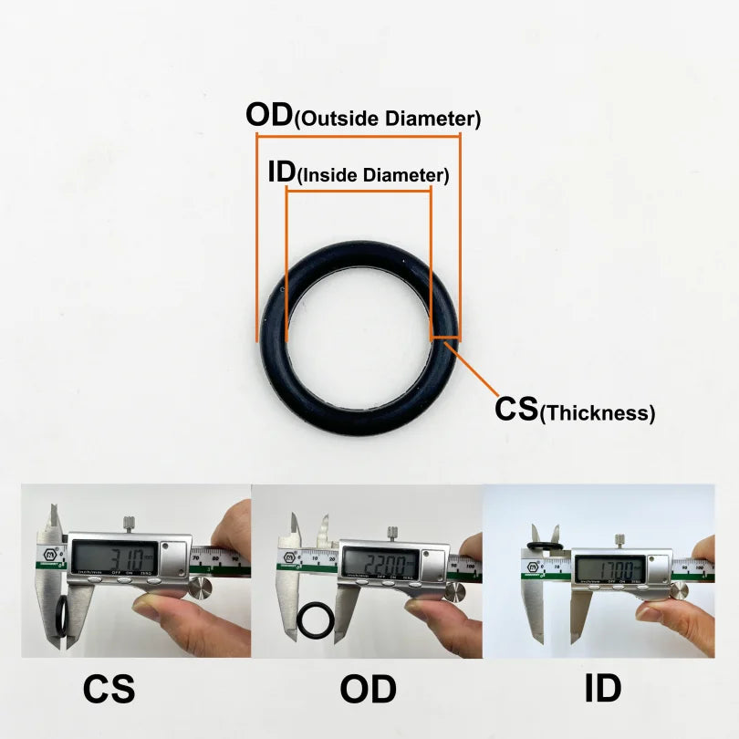 ShowerEase O-Ring Rubber Seal Set - Mixed Sizes Waterproof Seal Ring