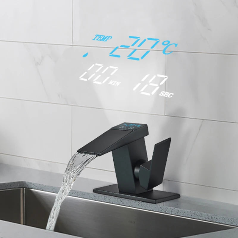 ShowerEase Smart Digital Display Basin Faucet with LED Temperature Sensing