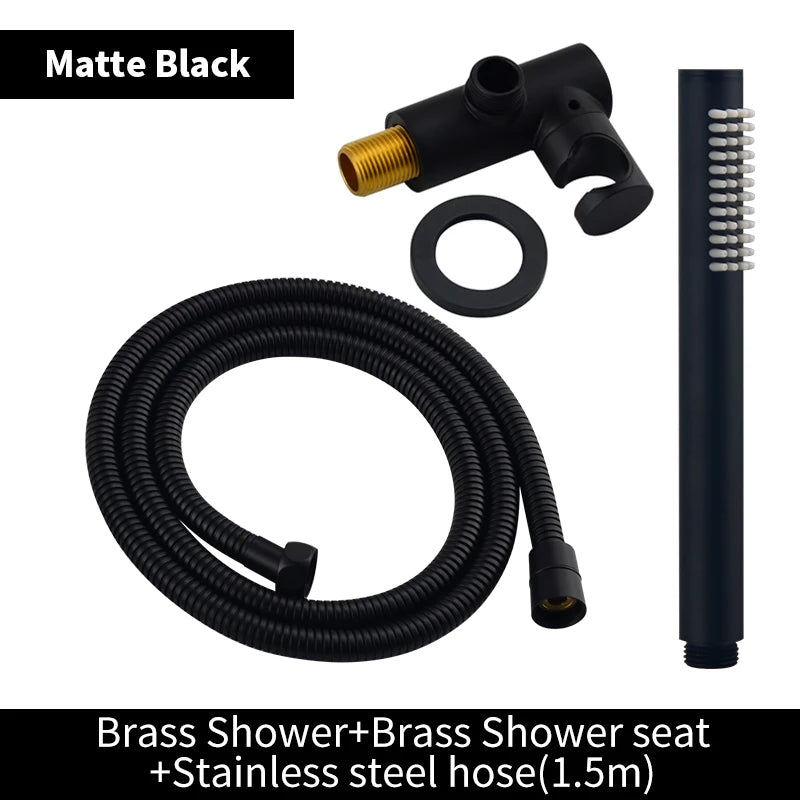 ShowerEase Solid Brass Hand Shower Kit – Wall Mount Sprayer Set with Hose