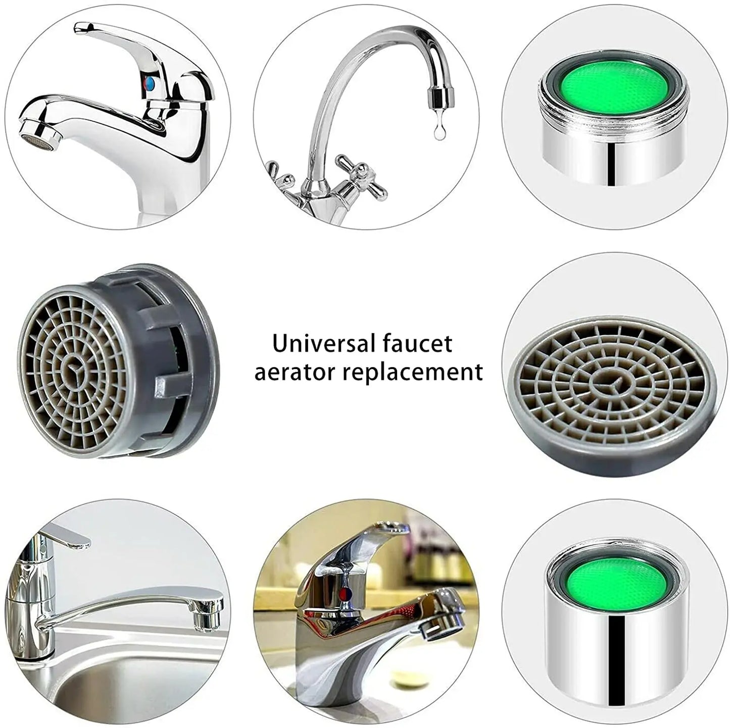 ShowerEase Universal Faucet Aerator Flow Restrictor - Water Saving