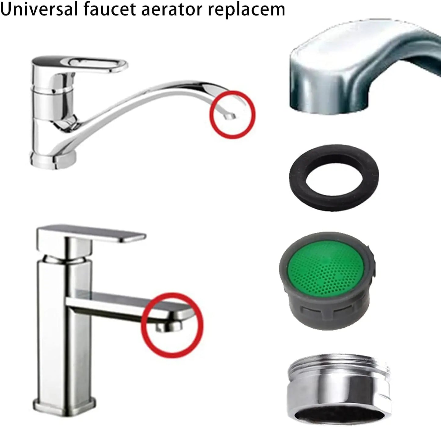ShowerEase Universal Faucet Aerator Flow Restrictor - Water Saving