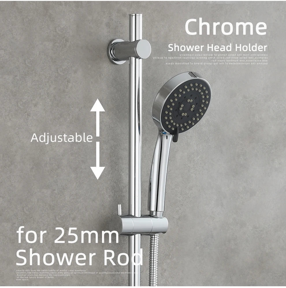 ShowerEase Adjustable Shower Head Holder Bracket for 20-25mm Slide Rod