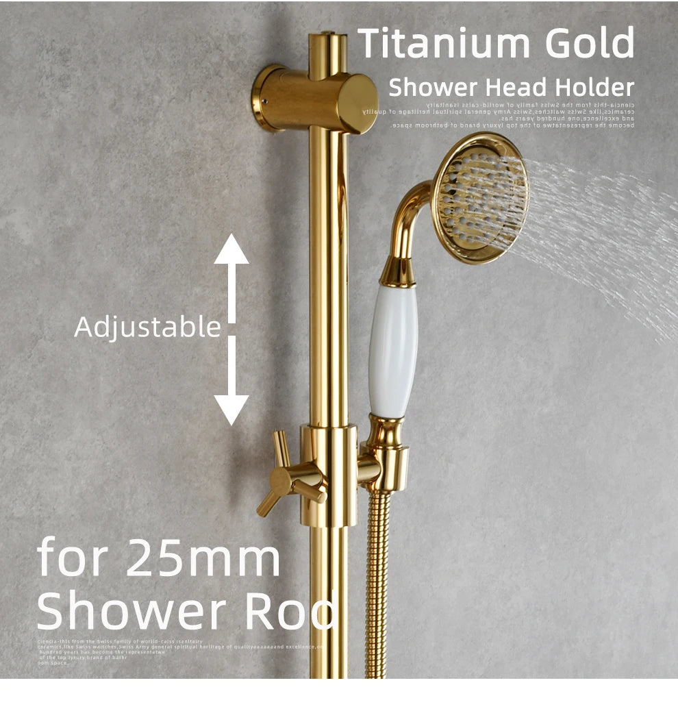 ShowerEase Adjustable Shower Head Holder Bracket for 20-25mm Slide Rod