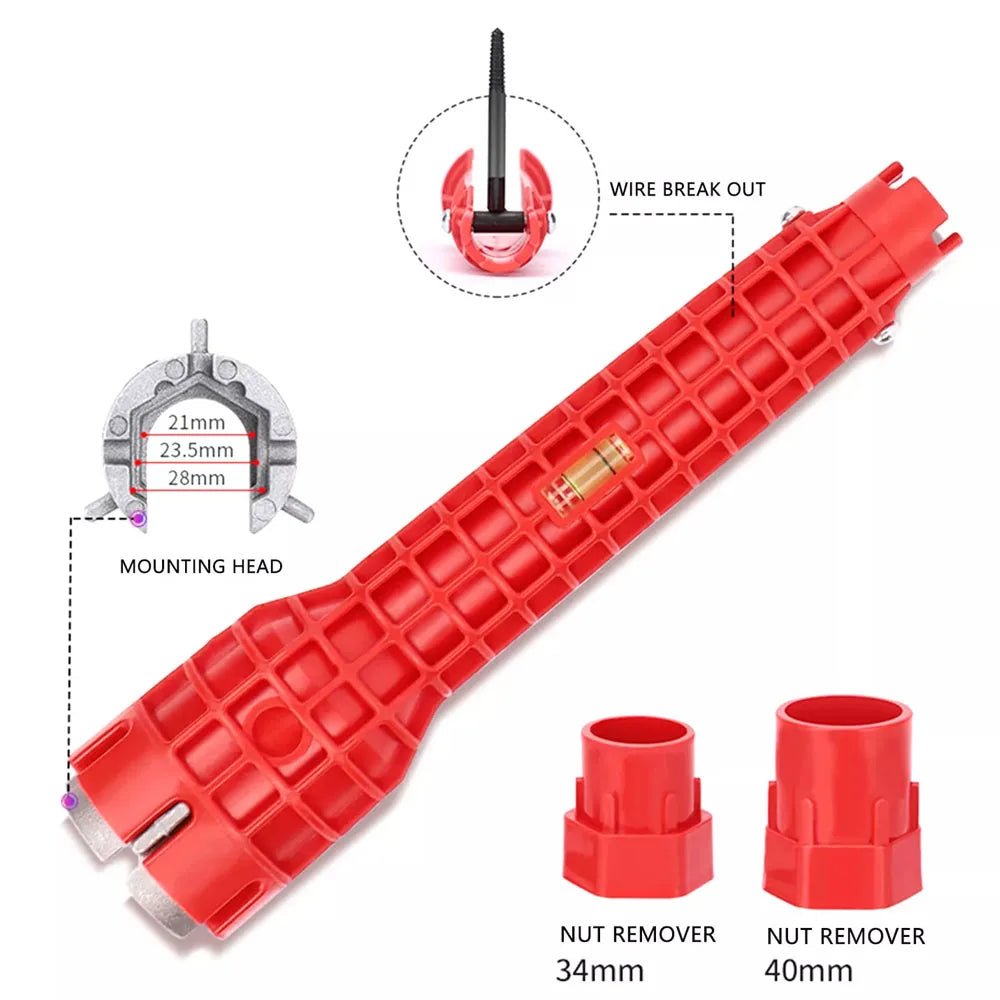 ShowerEase Portable 8 In 1 Flume Wrench