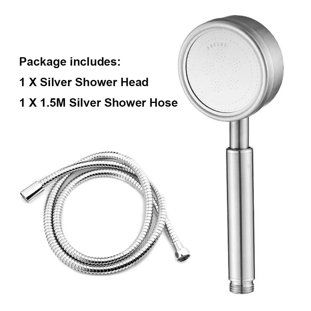 ShowerEase Stainless Steel Handheld Shower Set: Head, Holder & Hose