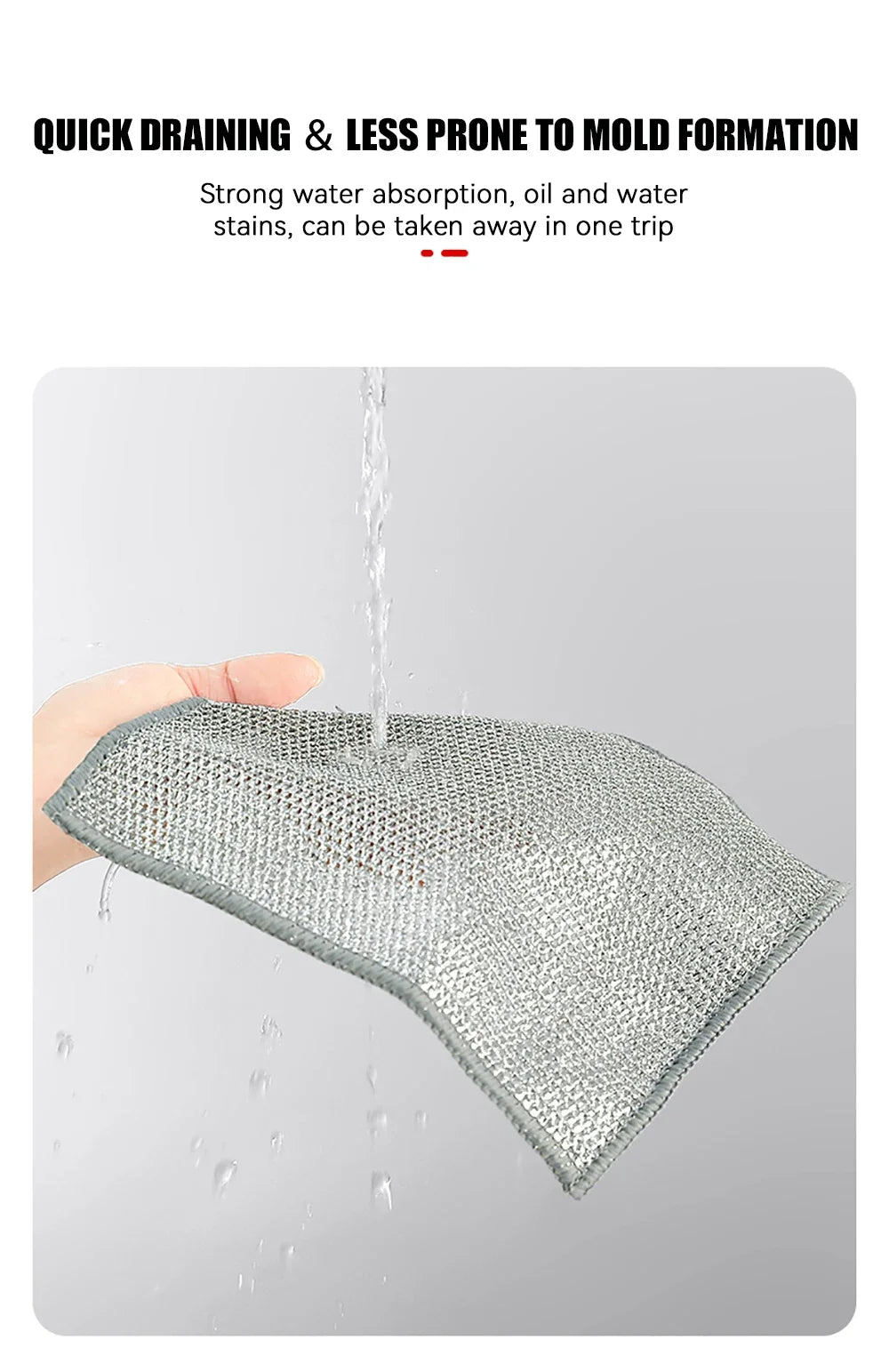 ShowerEase Magic Dishcloth - Silver Wire Cleaning Cloth