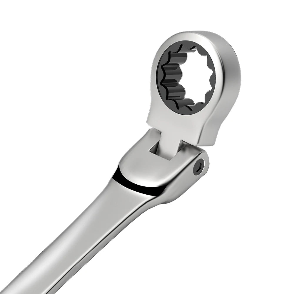 ShowerEase Ratchet Spanner Wrench Set – Flexible Head, Metric, with Canvas Bag