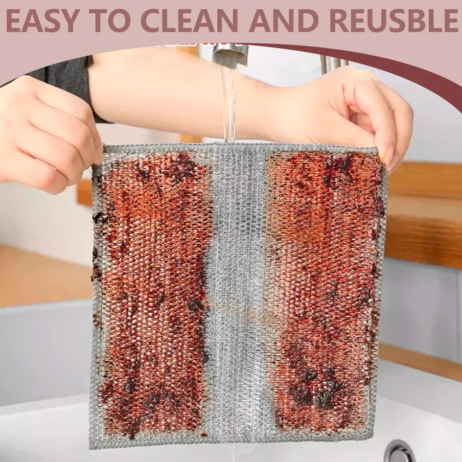 ShowerEase Magic Dishcloth - Silver Wire Cleaning Cloth
