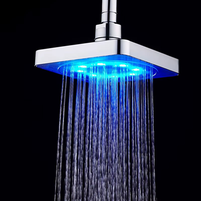 ShowerEase Square LED Shower Head Bathroom Rainfall