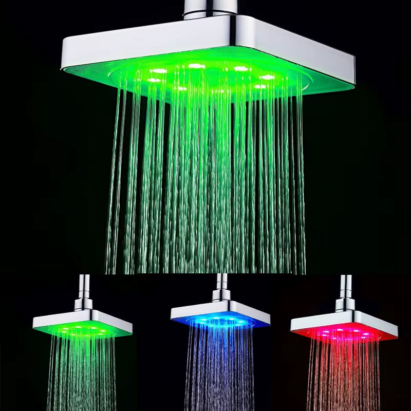 ShowerEase Square LED Shower Head Bathroom Rainfall