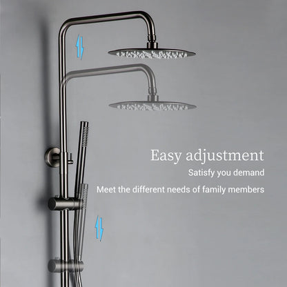 ShowerEase - Wall-Mounted Thermostatic Valve System, Brass Shower Set