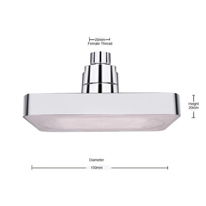 ShowerEase Square LED Shower Head Bathroom Rainfall - ShowerEase