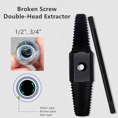 ShowerEase Double Head Wrench Faucet Valve & Pipe Screw Extractor Set