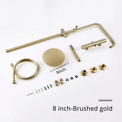 ShowerEase - Wall-Mounted Thermostatic Valve System, Brass Shower Set