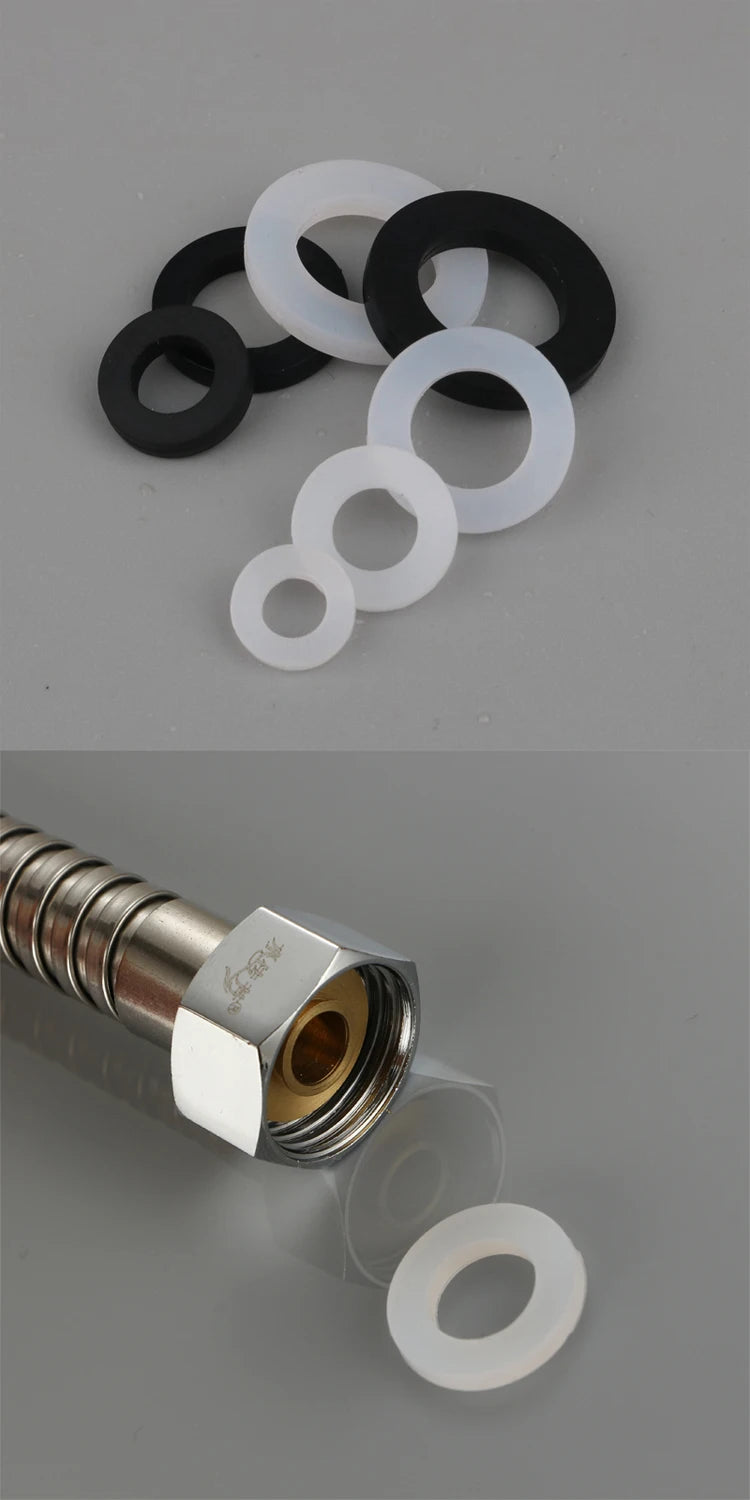 ShowerEase Silicon Rubber Flat Gasket Seal - 1/2", 3/4", 1" for Plumbing