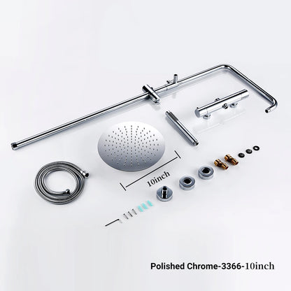 ShowerEase - Wall-Mounted Thermostatic Valve System, Brass Shower Set